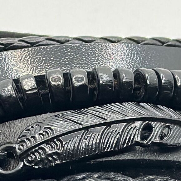 Brand New!! Leather, wood and hemp bracelet bundle - Picture 2 of 4